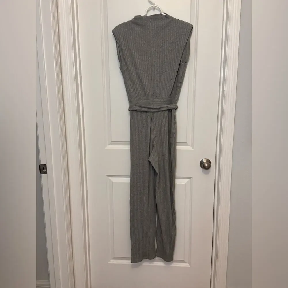 Sage Ribbed Knit Jumpsuit in Gray - Picture 3 of 3